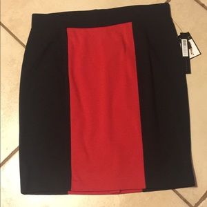 Black skirt with red